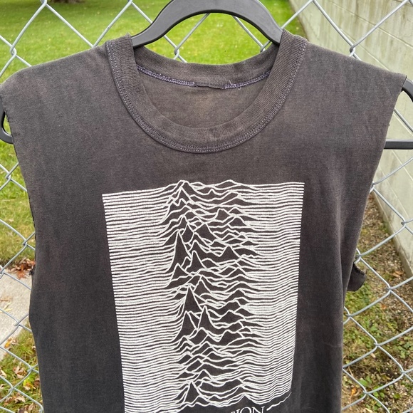 Vintage Joy Division Unknown Pleasures Sleeveless Distressed Shirt Mens Small - Picture 3 of 14